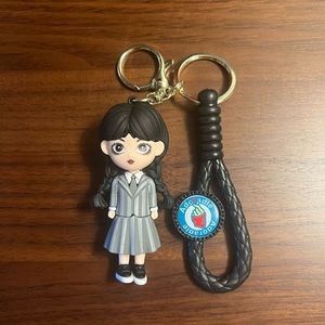 Wednesday Adams Doll 3D Keychain